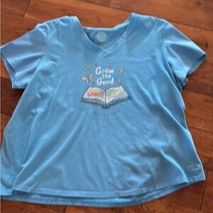 Blue Kids Shirt with 'Grow the Good' Design